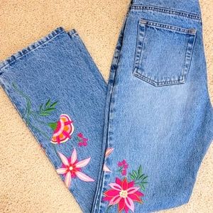 Paradox Embroidered Denim Jeans - Size 4